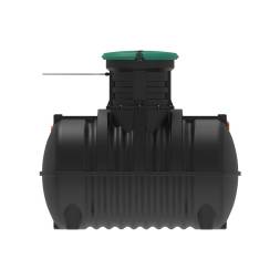 Автономная канализация Rostok Ground 6 с горловиной 600 мм и самотечным отведением, 2800л, черный [5042.2800.899.000]