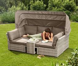 Диван-трансформер из искусственного ротанга AFM-320G Grey