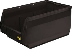 Ящик (лоток) антистатический пластиковый, 500x310x250 мм, 38.75 л, черный [5006 ESD]