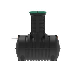 Автономная канализация Rostok Ground 6 с горловиной 1000 мм и принудительным отведением, 2800л, черный