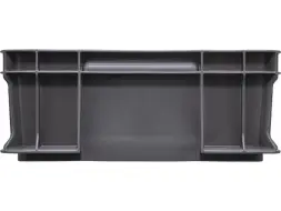 Ящик пластиковый сплошной, 400×300×120 мм, 10.6 л, серый [701.03.02]