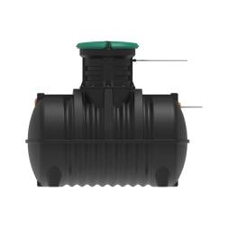 Автономная канализация Rostok Ground 6 с горловиной 600 мм и принудительным отведением, 2800л, черный [5042.2800.899.002]