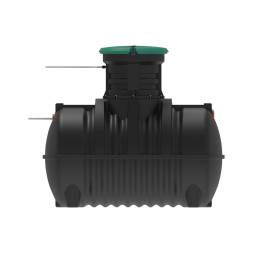 Автономная канализация Rostok Ground 6 с горловиной 600 мм и принудительным отведением, 2800л, черный [5042.2800.899.002]