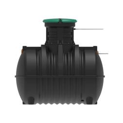 Автономная канализация Rostok Ground 8 с горловиной 600 мм и принудительным отведением, 3500 л, черный [504.3000.899.003]