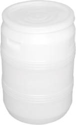 Бочка пластиковая круглая с крышкой, 50 л, белый [БП 50]