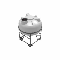 Емкость ЦКТ 3000 л с патрубком 160мм с фланцем под плотность до 1,5 г/см3 белая в обрешетке