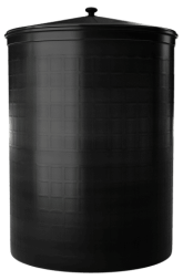 Бочка пластиковая садовая для дождевой воды и полива, 150л, черный [340]