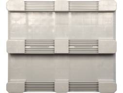 Паллет (поддон) пластиковый гигиенический cплошной на 3-х полозьях, 1200х1000х160 мм, серый [IR 1210-3R-G]