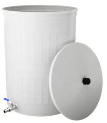 Бочка пластиковая садовая для дождевой воды и полива, 300л, белый [383]