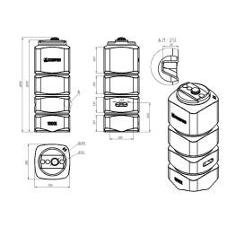 Емкость топливная L 1000 л New