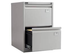 Шкаф металлический картотечный (картотека) NOBILIS NF-02, A4, 2 ящика, 713x470x630 мм