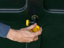 Бак пластиковый для летнего душа, 150 л, черный [Б-150]