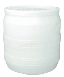 Бочка пластиковая с крышкой "хлопок", 35 л, белый [БП35.05/03]