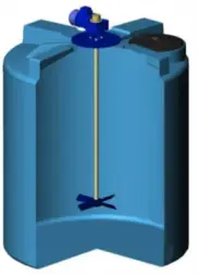 Емкость T 3000 синий с лопастной мешалкой
