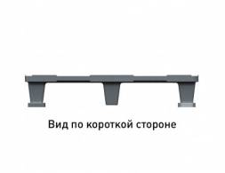 Паллет (поддон) пластиковый перфорированный на 2-х полозьях, 1200х800х150 мм, серый [02.102.91.С71/2]