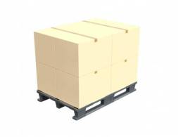 Паллет (поддон) пластиковый перфорированный на 2-х полозьях, 1200х800х150 мм, серый [02.102.91.С71/2]