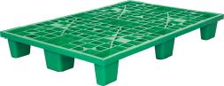 Паллет (поддон) пластиковый перфорированный вкладываемый на 9-х ножках, 1200x800х160 мм, зеленый [1200800160-02]