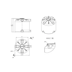 Емкость для хранения жидких минеральных удобрений (КАС, ЖКУ и др) 3000 TR с откидной крышкой красный
