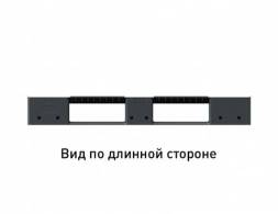 Паллет (поддон) пластиковый сплошной на 3-х полозьях, 1200х1000х150 мм, серый [02.114F.91.PEF]